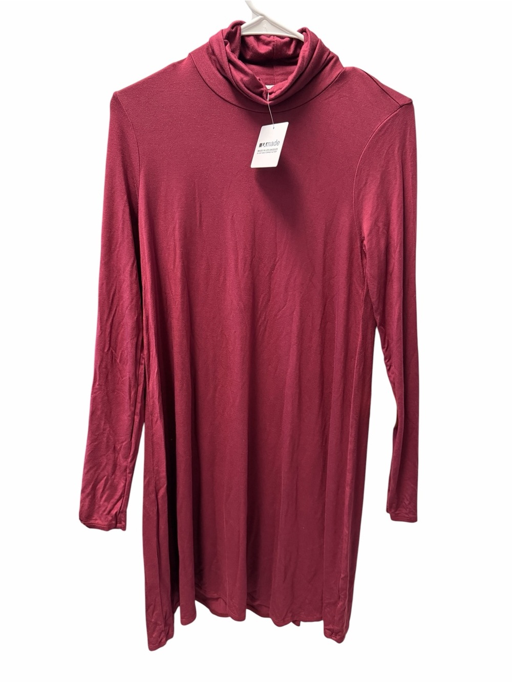 LAmade Burgundy Turtleneck Swing Dress NWT Small